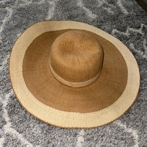 NWOT J JILL STRAW HAT TAN BEIGE